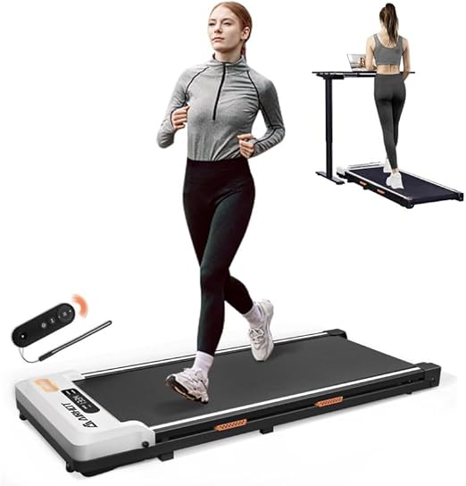 AIRHOT 3-in-1 Folding Treadmill with LED display, remote control, and adjustable walking modes for home and office use