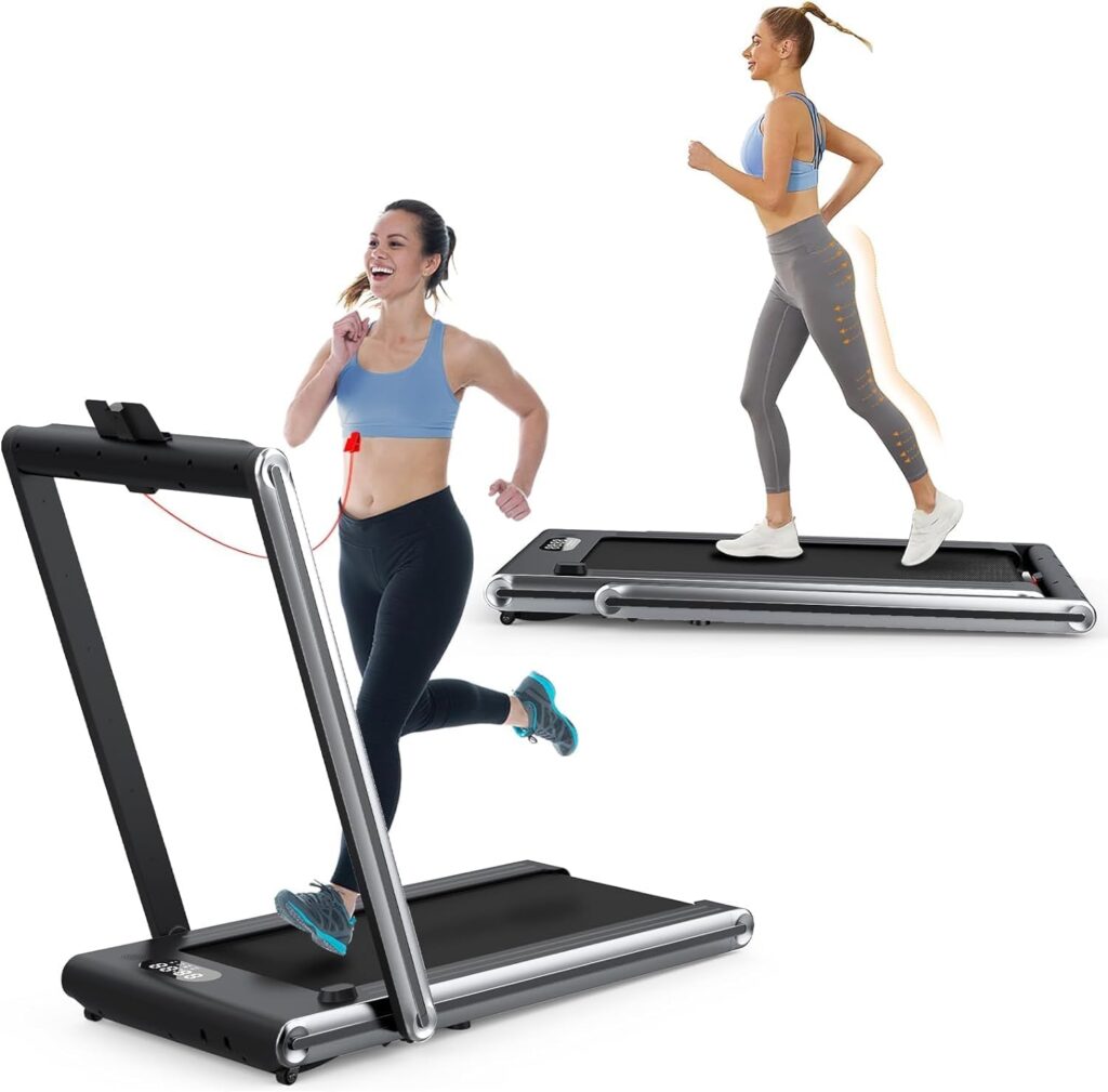 GoPlus 2-in-1 Folding Treadmill