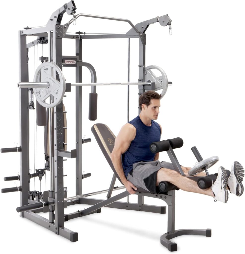 Marcy Combo Home Gym Equipment in Gray/Brown