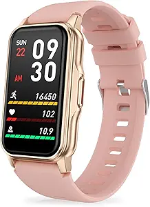 1.47" Fitness Tracker Watch Display: A sleek fitness tracker watch with a 1.47-inch HD color touchscreen display for enhanced user experience.